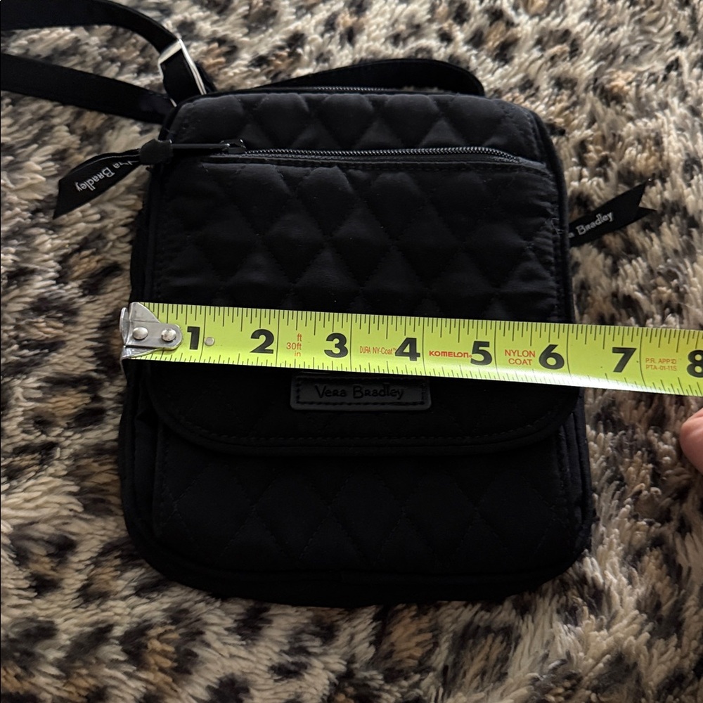 Vera Bradley Quilted Black Mini Hipster Crossbody Organizer RFID Protected 🌹 - Picture 9 of 11